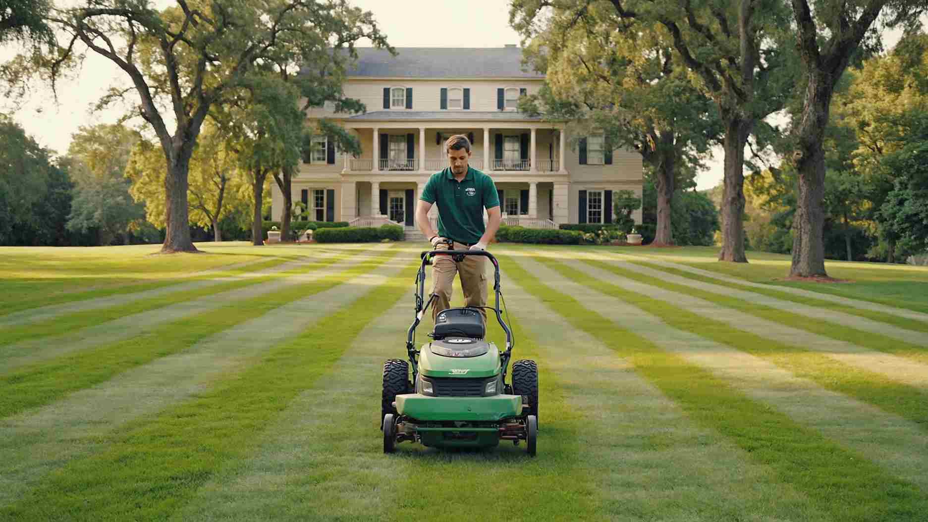 Lawn mowing and trimming